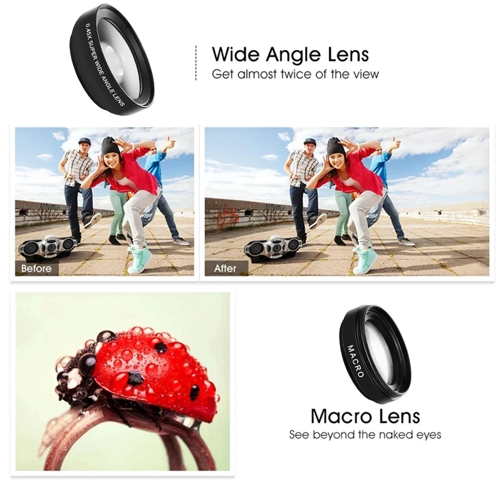 Objectif Smartphone 2-en-1 — Grand-Angle & Macro