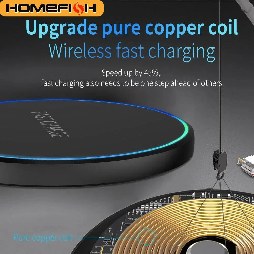 Chargeur Sans Fil 3-en-1 — Téléphone, Écouteurs, Montre