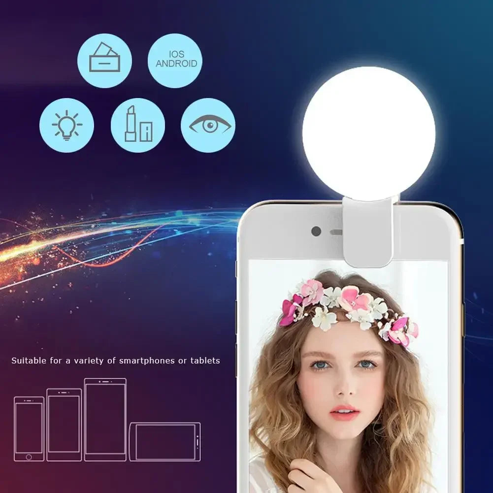 Ring Light LED Clip pour Smartphone